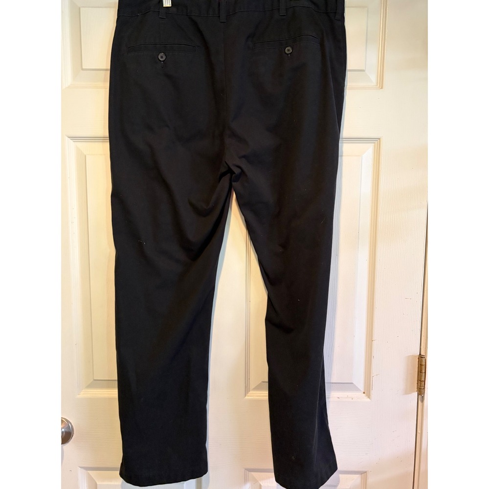 George Dark Academia Grunge men's Black Chino Pants 38x32 Straight Leg